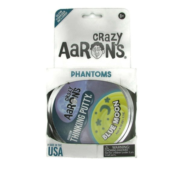 Crazy Aaron's Thinking Putty 4” Tin Blue Moon - Picture 1 of 2